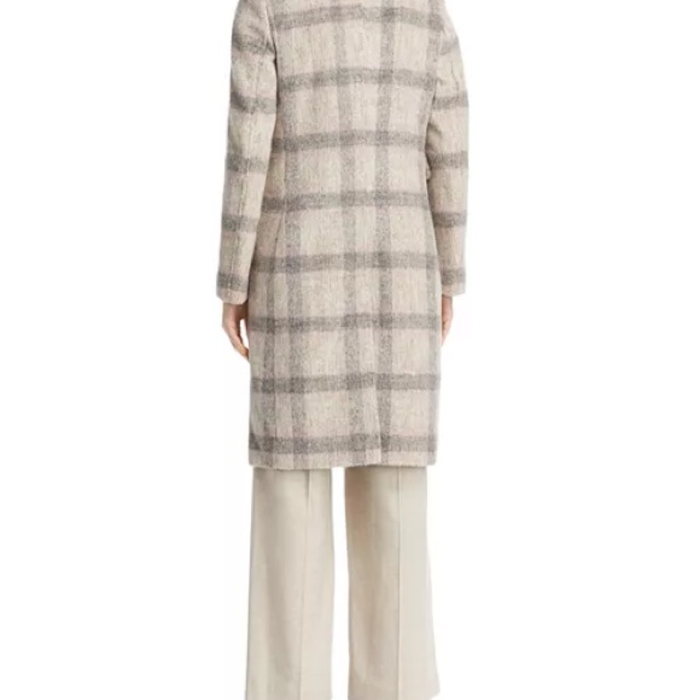 Stylish Plaid Long Coat - Picture 2 of 5